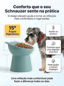 Comedouro para Schnauzer - alimentação limpa e confortável