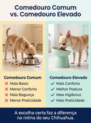 Comedouro para Chihuahuas - alimentação limpa e confortável