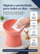 Comedouro para Chihuahuas - alimentação limpa e confortável