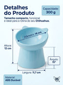 Comedouro para Chihuahuas - alimentação limpa e confortável