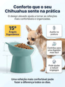 Comedouro para Chihuahuas - alimentação limpa e confortável